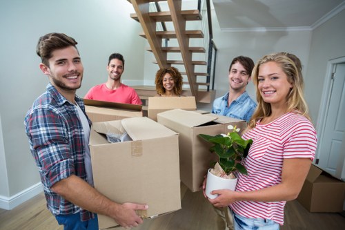 Local removals team preparing a move in Bowespark street