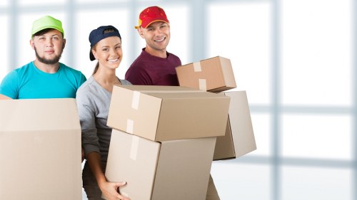 Professional movers handling compact household items in Bowespark