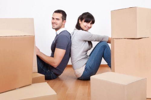 Fragile items being carefully packed by Bowespark movers